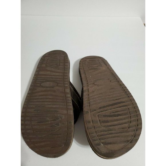 Boy Size XXL size 8  OP Flip Flops Thong Sandals Brown - Picture 5 of 6